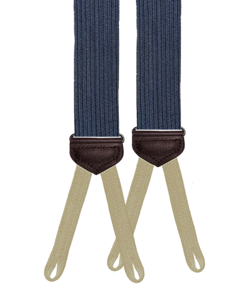 Limited Edition<br>Bingham Blue Wool Suspenders - KK & Jay Supply Co.