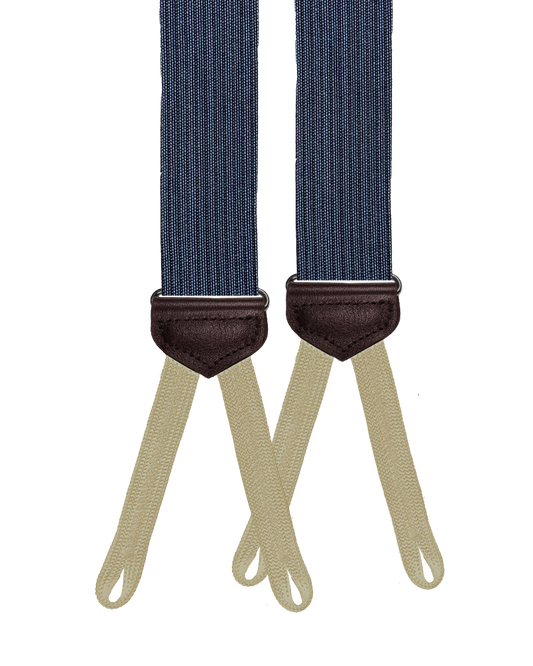 Limited Edition<br>Bingham Blue Wool Suspenders - KK & Jay Supply Co.