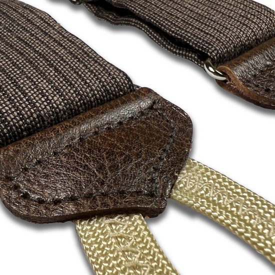 Limited Edition<br>Bingham Brown Wool Suspenders - KK & Jay Supply Co.