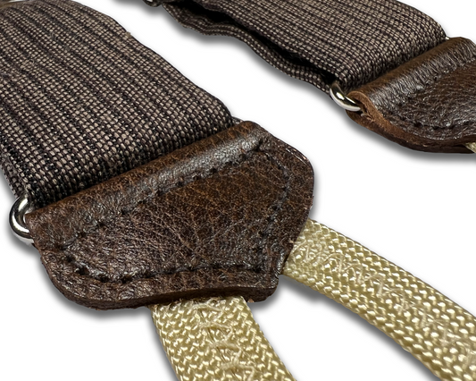 Limited Edition<br>Bingham Brown Wool Suspenders - KK & Jay Supply Co.