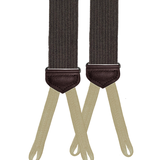 Limited Edition<br>Bingham Brown Wool Suspenders - KK & Jay Supply Co.