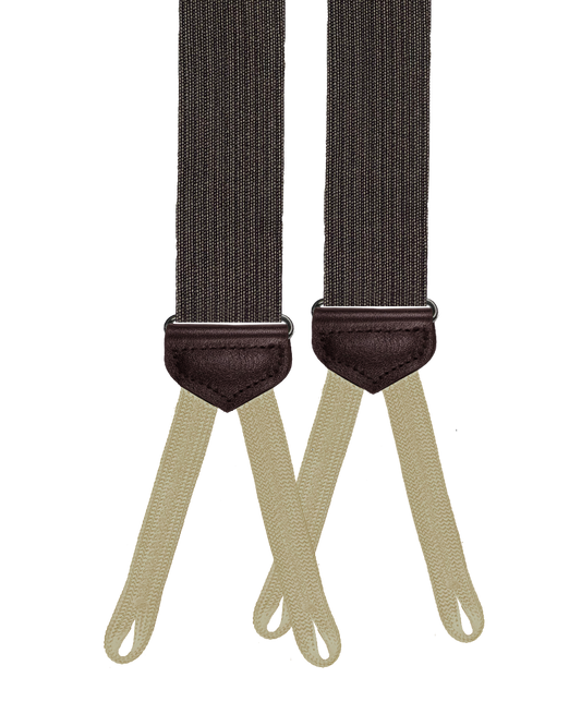 Limited Edition<br>Bingham Brown Wool Suspenders - KK & Jay Supply Co.