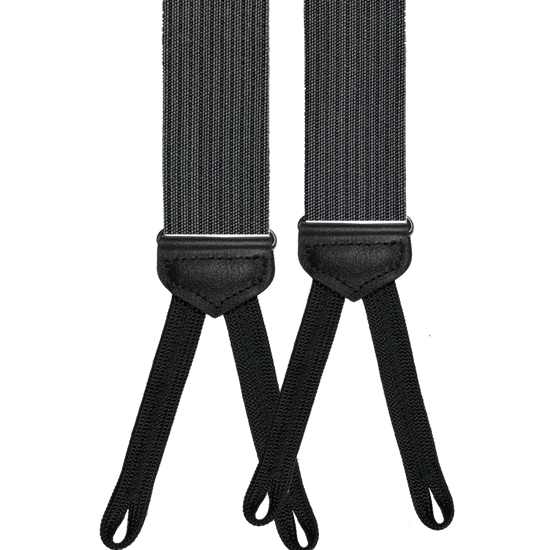 Limited Edition<br>Bingham Charcoal Wool Suspenders - KK & Jay Supply Co.