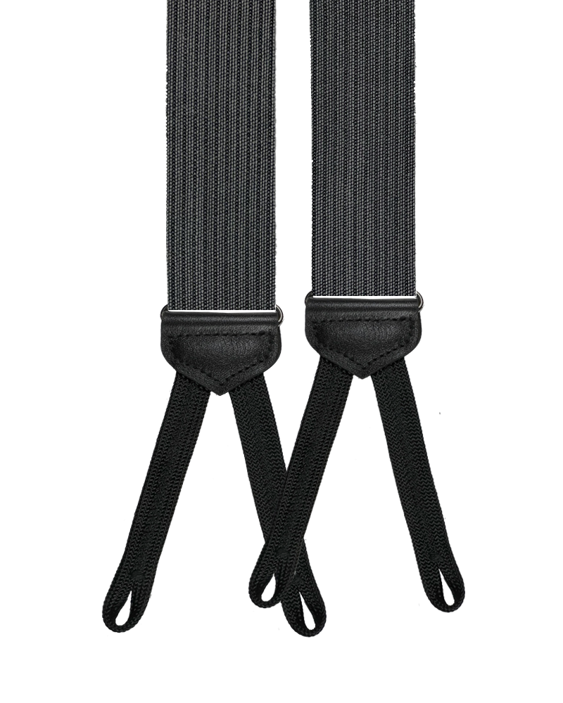 Limited Edition<br>Bingham Charcoal Wool Suspenders - KK & Jay Supply Co.