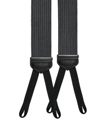 Limited Edition<br>Bingham Charcoal Wool Suspenders - KK & Jay Supply Co.