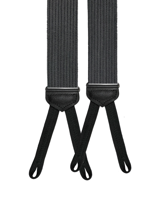 Limited Edition<br>Bingham Charcoal Wool Suspenders - KK & Jay Supply Co.