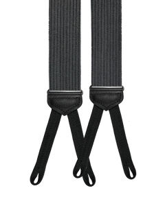 Limited Edition<br>Bingham Charcoal Wool Suspenders - KK & Jay Supply Co.
