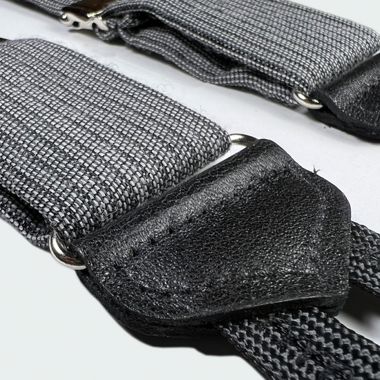 Limited Edition<br>Bingham Grey Wool Suspenders - KK & Jay Supply Co.