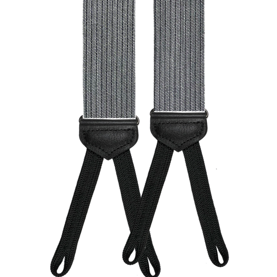 Limited Edition<br>Bingham Grey Wool Suspenders - KK & Jay Supply Co.