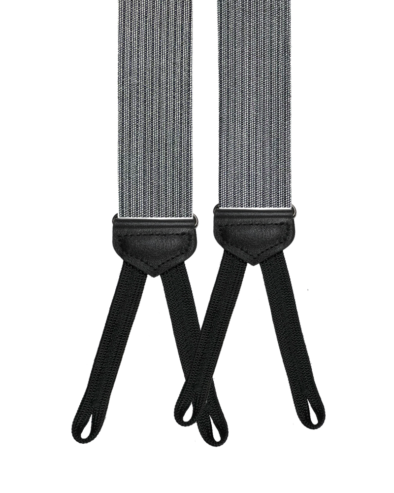 Limited Edition<br>Bingham Grey Wool Suspenders - KK & Jay Supply Co.