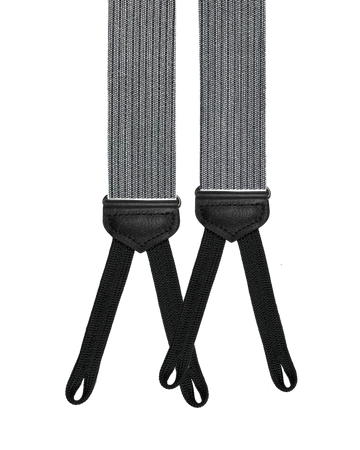 Limited Edition<br>Bingham Grey Wool Suspenders - KK & Jay Supply Co.