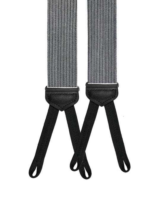 Limited Edition<br>Bingham Grey Wool Suspenders - KK & Jay Supply Co.