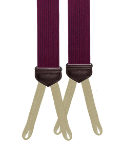Limited Edition<br>Bingham Maroon Wool Suspenders - KK & Jay Supply Co.