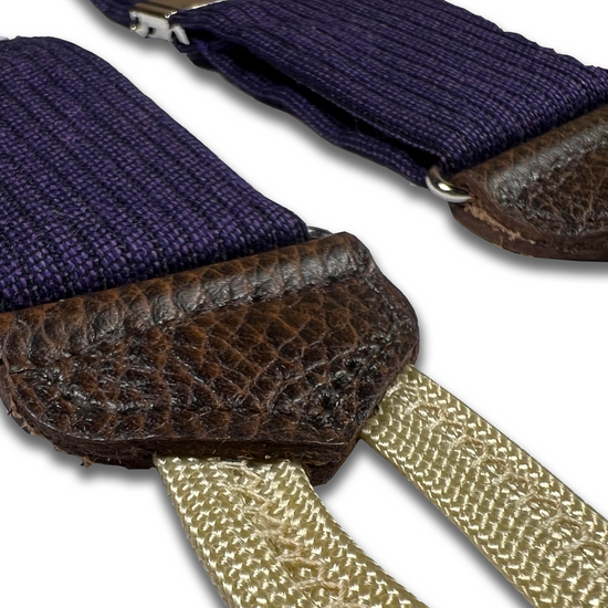 Limited Edition<br>Bingham Purple Wool Suspenders - KK & Jay Supply Co.