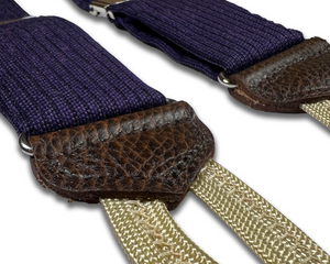 Limited Edition<br>Bingham Purple Wool Suspenders - KK & Jay Supply Co.