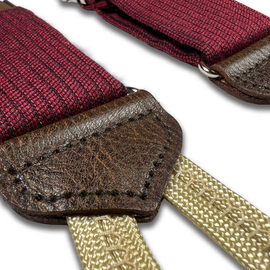 Limited Edition<br>Bingham Red Wool Suspenders - KK & Jay Supply Co.