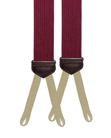 Limited Edition<br>Bingham Red Wool Suspenders - KK & Jay Supply Co.