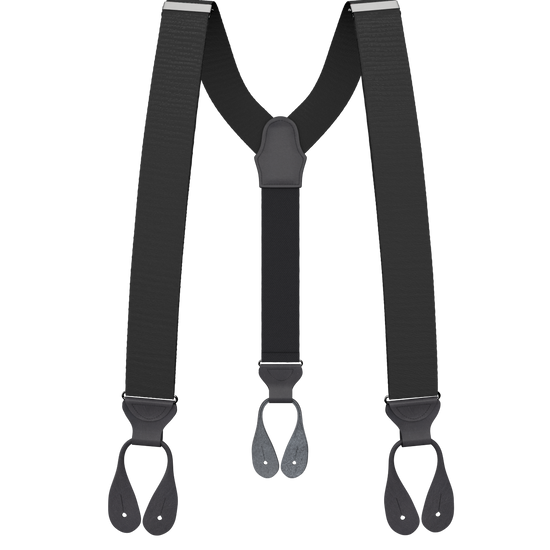 Black Grosgrain Suspenders - KK & Jay Supply Co.