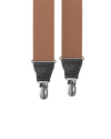 Coffee Grosgrain Clip-on Suspenders - KK & Jay Supply Co.
