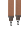 Coffee Grosgrain Clip-on Suspenders - KK & Jay Supply Co.