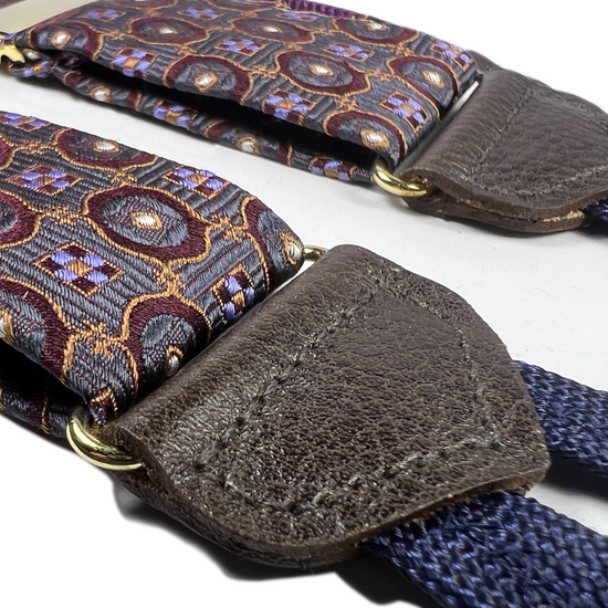 Limited Edition<br>Crowninshield Grey Silk Suspenders - KK & Jay Supply Co.