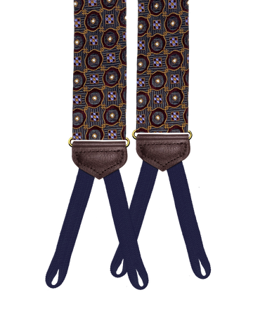 Limited Edition<br>Crowninshield Grey Silk Suspenders - KK & Jay Supply Co.