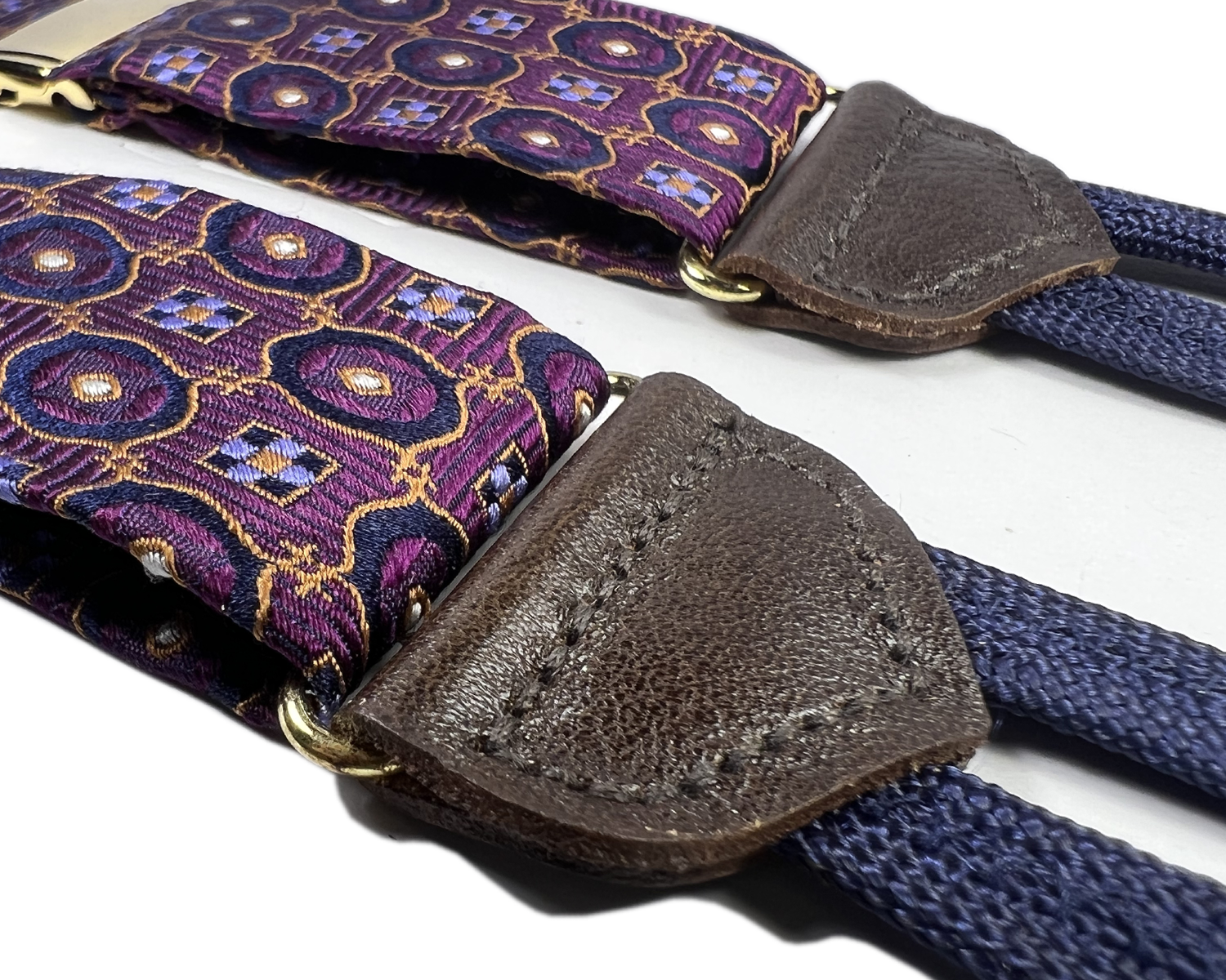 Limited Edition<br>Crowninshield Purple Silk Suspenders - KK & Jay Supply Co.