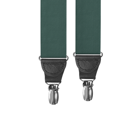 Forest Grosgrain Clip-on Suspenders - KK & Jay Supply Co.