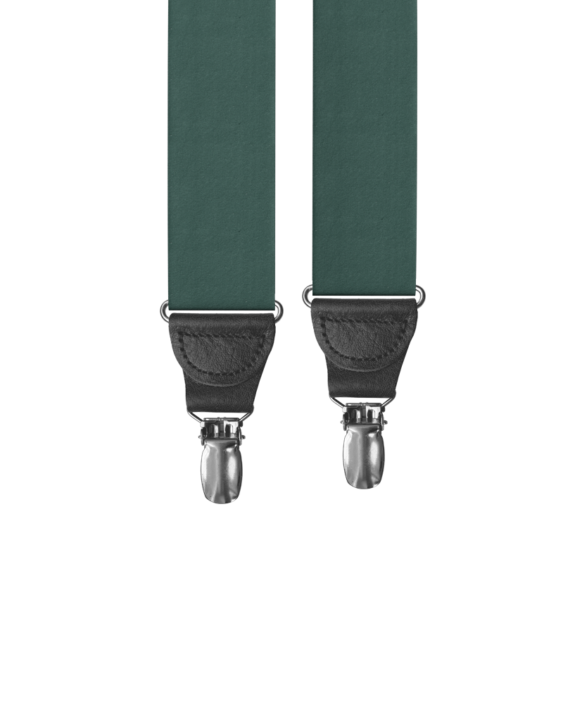 Forest Grosgrain Clip-on Suspenders - KK & Jay Supply Co.