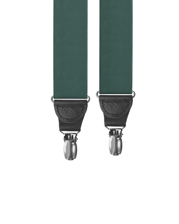 Forest Grosgrain Clip-on Suspenders - KK & Jay Supply Co.