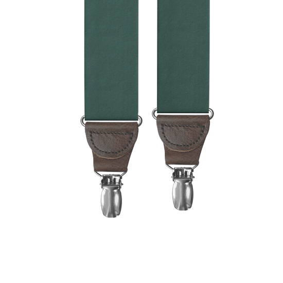 Forest Grosgrain Clip-on Suspenders - KK & Jay Supply Co.