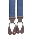 Fowler Puppytooth Silk Suspenders - Blue - KK & Jay Supply Co.