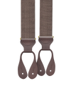 Fowler Puppytooth Silk Suspenders - Brown - KK & Jay Supply Co.