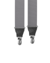 Grey Grosgrain Clip-on Suspenders - KK & Jay Supply Co.