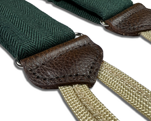 Limited Edition<br>Harrison Forest Wool Suspenders - KK & Jay Supply Co.