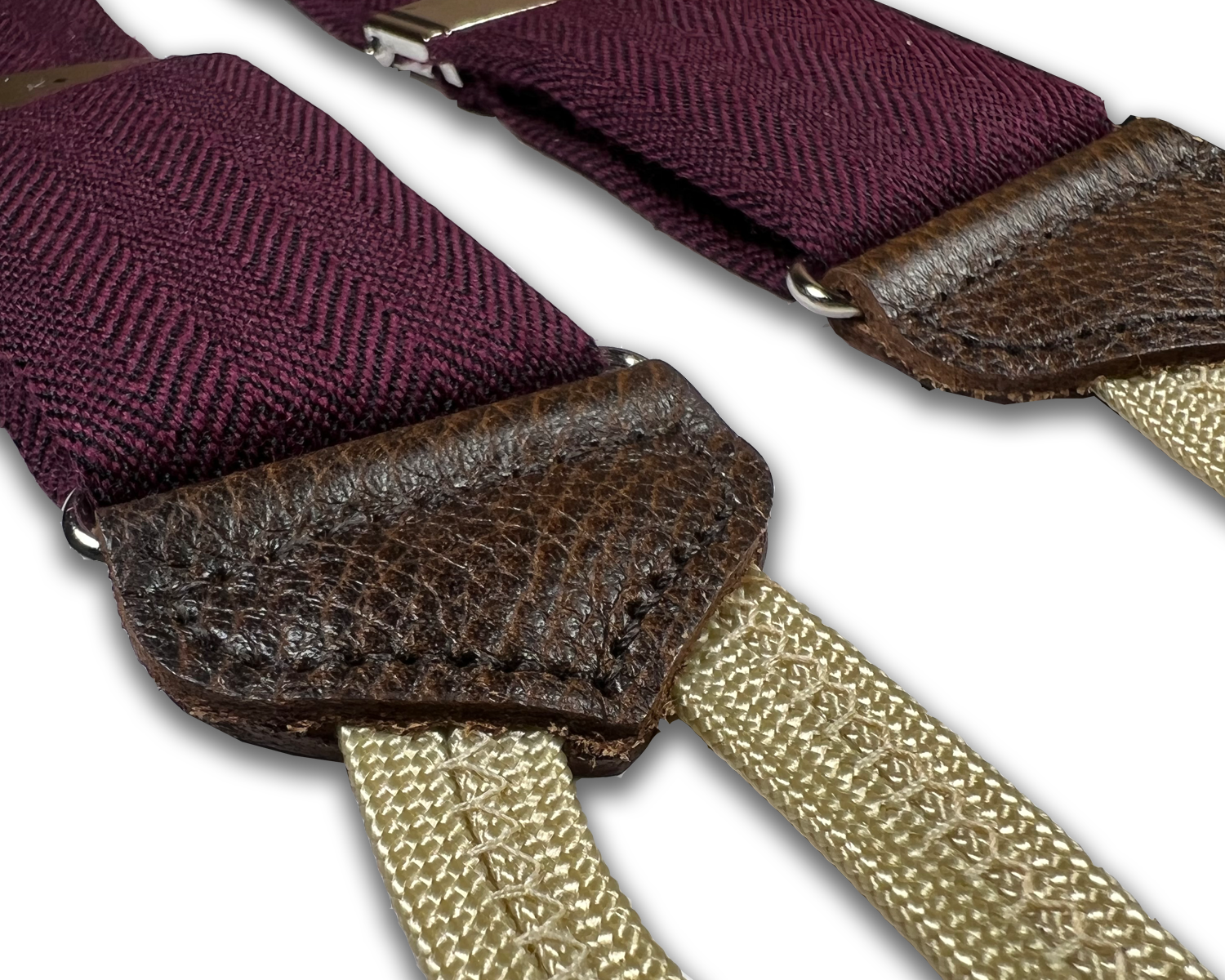 Limited Edition<br>Harrison Maroon Wool Suspenders - KK & Jay Supply Co.