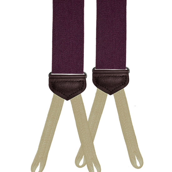 Limited Edition<br>Harrison Maroon Wool Suspenders - KK & Jay Supply Co.