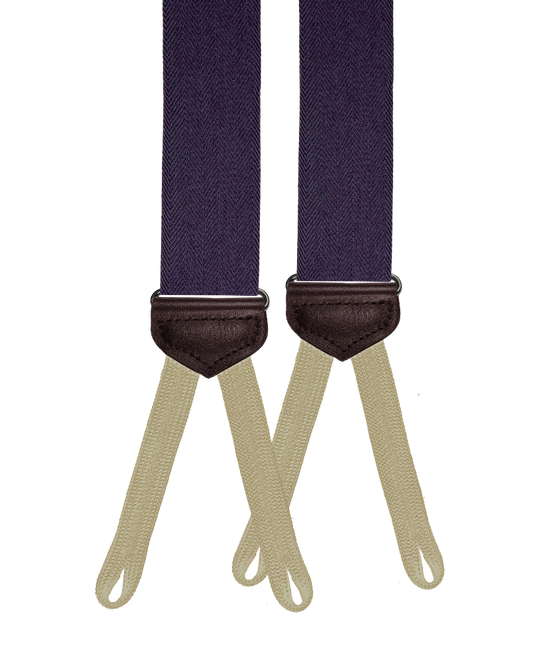 Limited Edition<br>Harrison Purple Wool Suspenders - KK & Jay Supply Co.