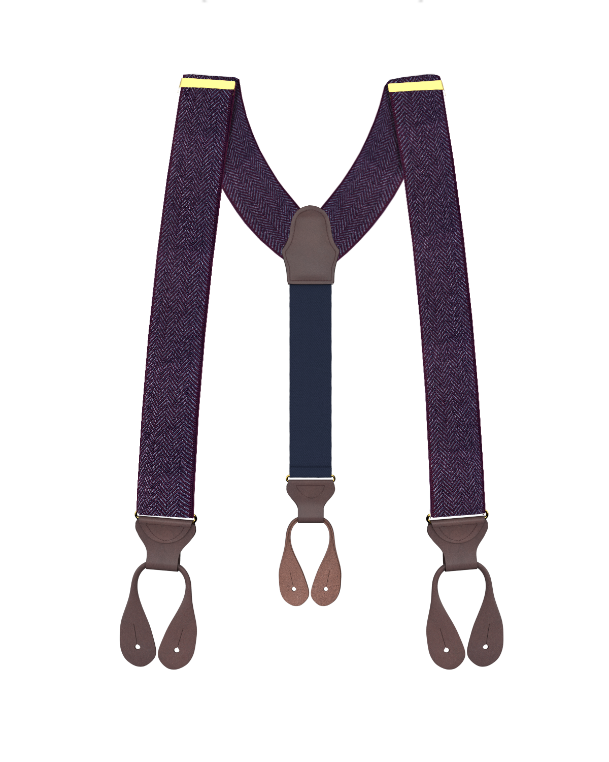 *New Limited Edition<br>Herringbone Maroon Suspenders - KK & Jay Supply Co.