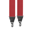 Jackson Dot Red Clip-on Suspenders - KK & Jay Supply Co.