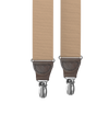 Khaki Grosgrain Clip-on Suspenders - KK & Jay Supply Co.