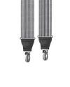Kingsbridge Black Stripe Clip-on Suspenders - KK & Jay Supply Co.