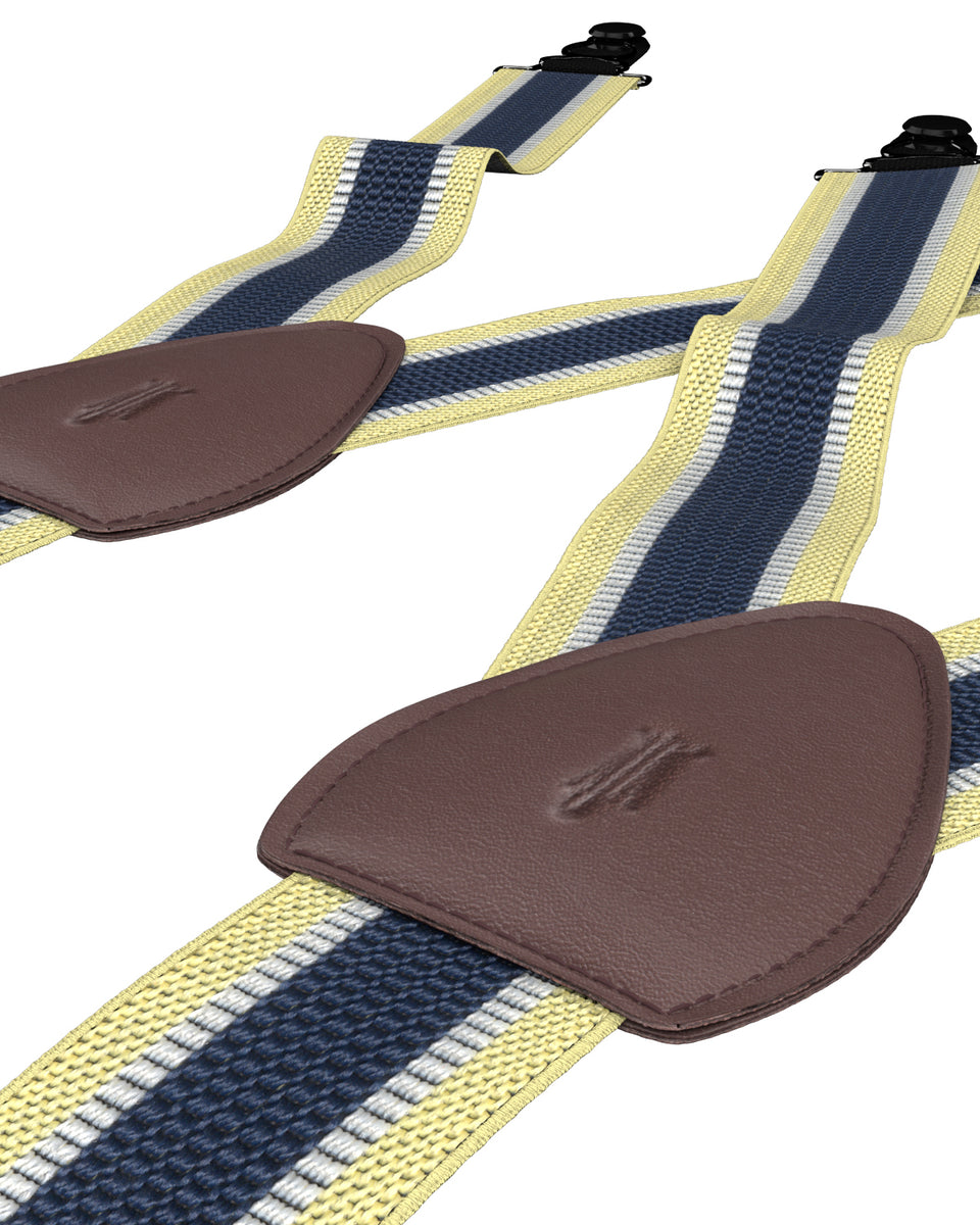 KK & Jay Supply Co. Shirttail Garters Fieldston Yellow Shirt Stays