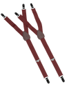 Jackson Dot Maroon White Shirttail Garters - KK & Jay Supply Co.