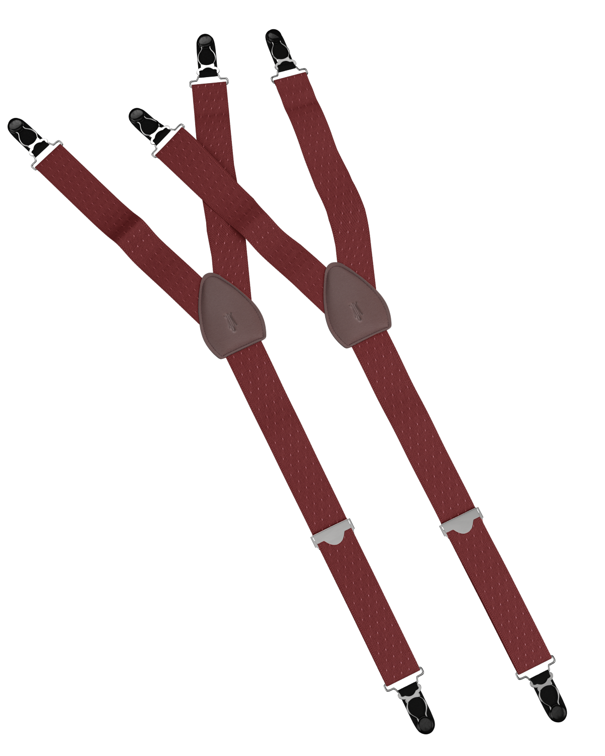 Jackson Dot Maroon White Shirttail Garters - KK & Jay Supply Co.