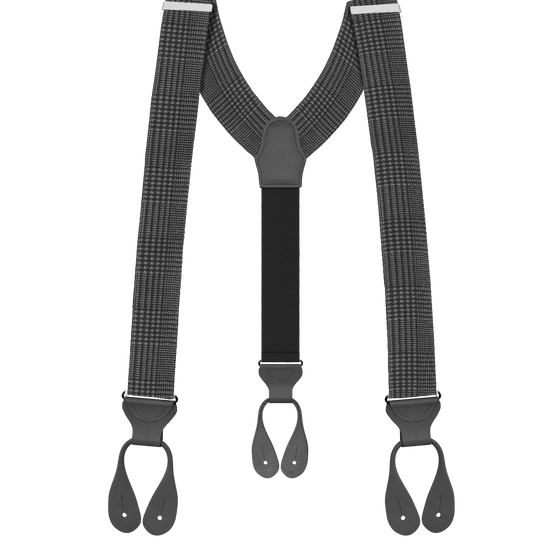 Pre-Order: Limited Edition<br>Glen Check Black Suspenders - KK & Jay Supply Co.