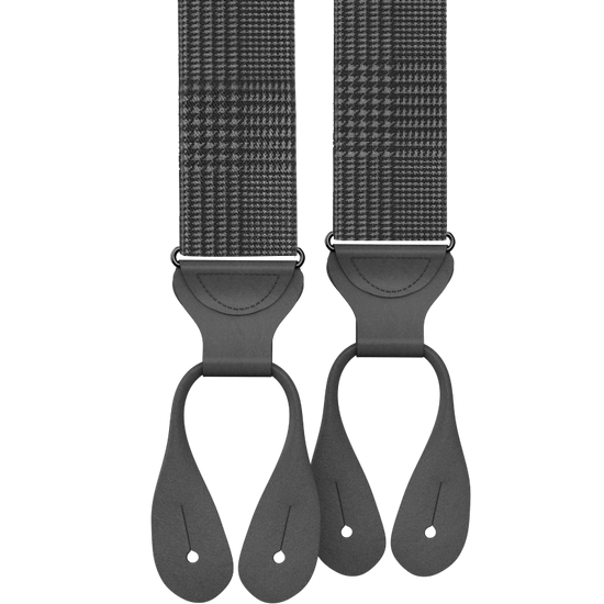 Pre-Order: Limited Edition<br>Glen Check Black Suspenders - KK & Jay Supply Co.