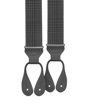 Pre-Order: Limited Edition<br>Glen Check Black Suspenders - KK & Jay Supply Co.