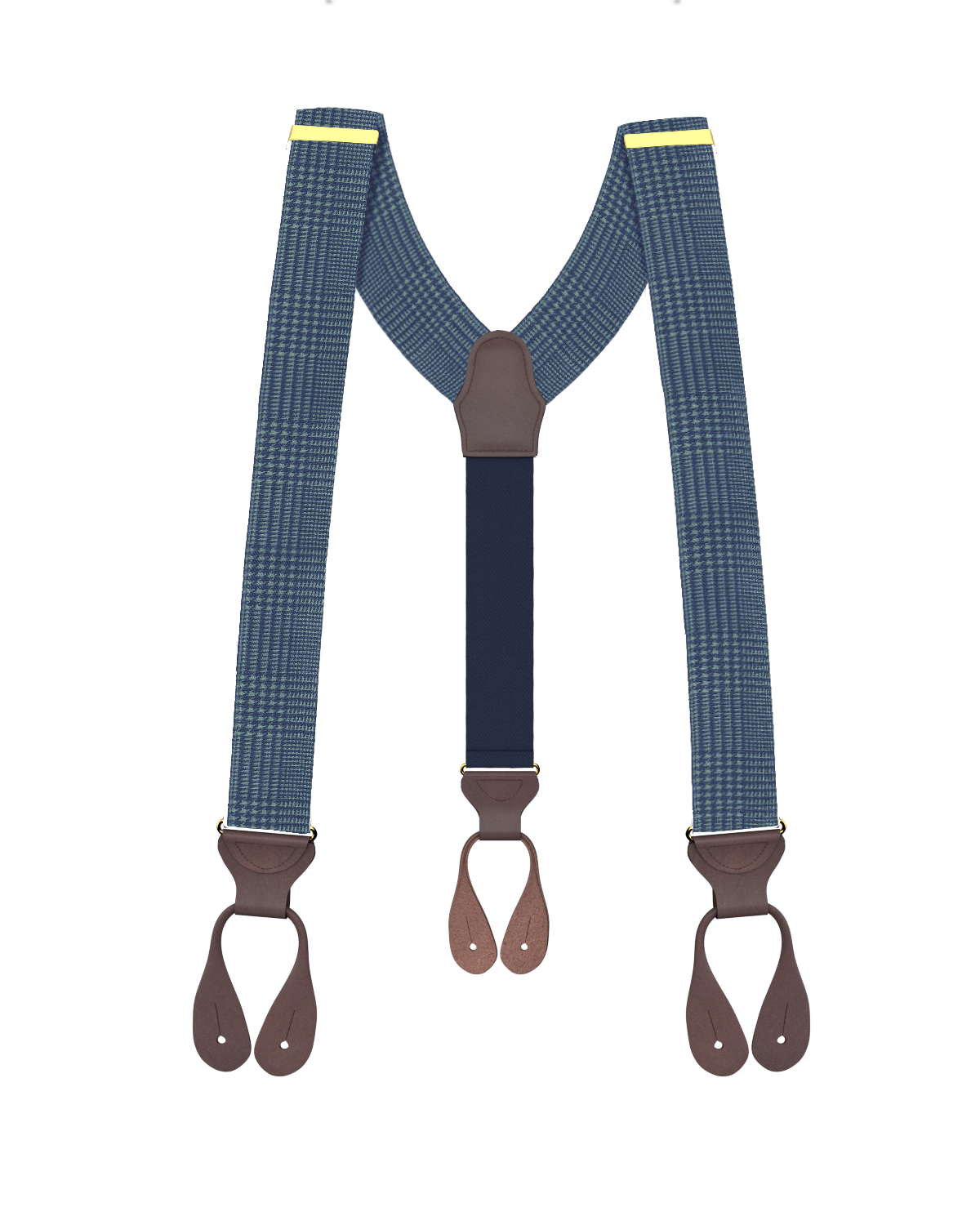 Pre-Order: Limited Edition<br>Glen Check Navy Suspenders - KK & Jay Supply Co.