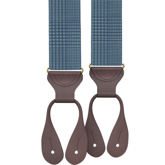 Pre-Order: Limited Edition<br>Glen Check Navy Suspenders - KK & Jay Supply Co.